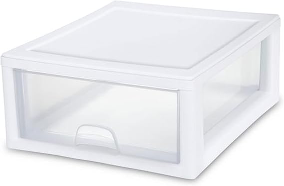 STERILITE 23018006 16 Quart Stacking Drawer, Clear (Pack of 1)