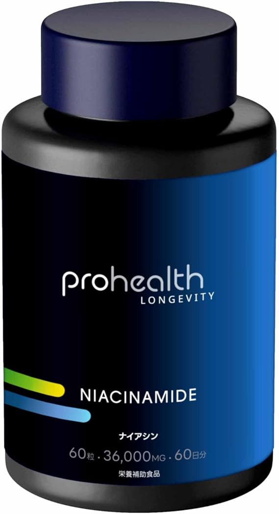 ProHealth Niacinamide Vitamin B3 Flash Free Niacin, 60 Capsules, 36,000 MG, 1 Capsule, 600mg 60-Day Supply
