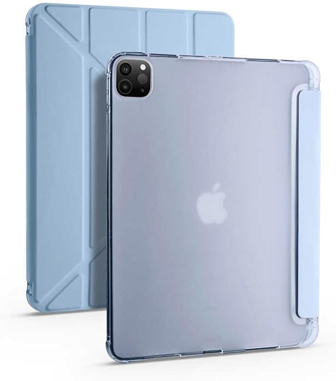 Fogy Ipad Pro 4.Nesil 11" Inç (M2 ÇİPLİ) 2022 ile Uyumlu Katlanır Kalemlikli Standlı Akıllı Kılıf, Mavi