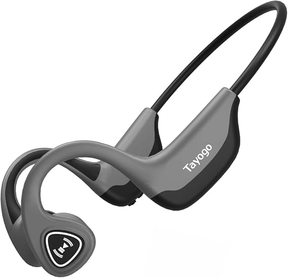 Tayogo Bone Conduction Headphones - Open-Ear Bluetooth Sport Headphones with Built-in Mic - Sweatproof Wireless Earphone for Running, Cycling, Hiking,