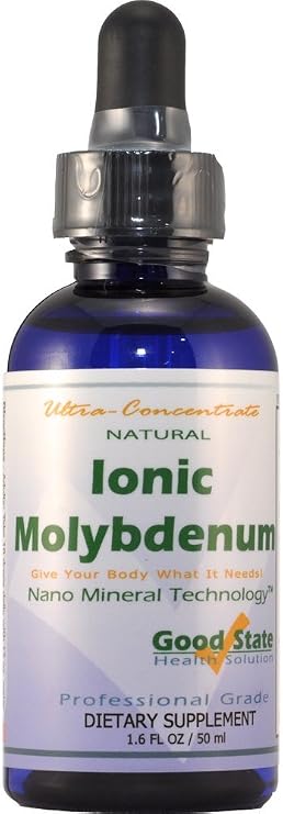 Good State | Natural Ionic Molybdenum | Liquid Ultra Concentrate | Nano Sized Mineral Technology | Regulates pH in the Body | 10 Drops Equals 100 Mcg | 100 Servings | 1.6 Fl oz