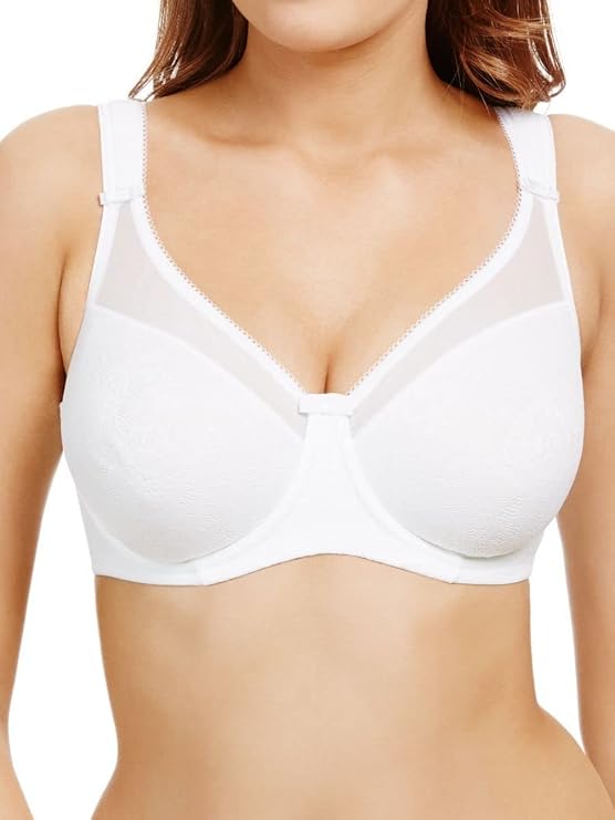 Berlei Women's Beauty Lace Underwired Smoothing Bra Minimizer Bra (Pack of 1)