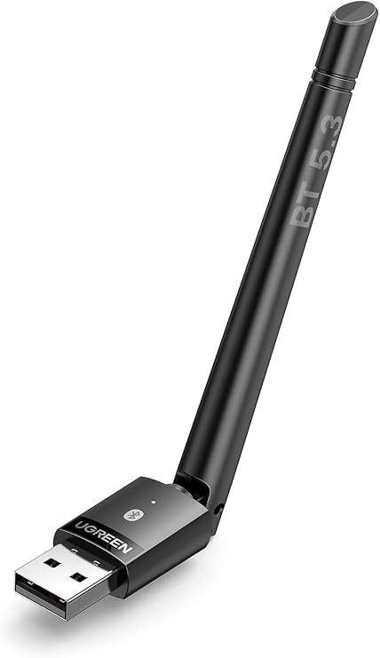 UGREEN USB Bluetooth Adapter 5.3 for PC Dongle with Antenna 100 m Range