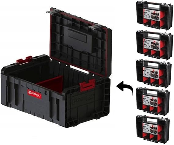 Qbrick System PRO Toolbox + 5 x QS PRO Organizer Tool Bag