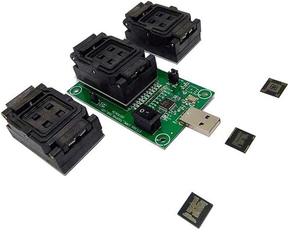 Taidacent eMMC153 / 169 eMCP162 / 186 eMCP221 to USB Interface EMMC Test Socket Burn in Test Socket USB Test Socket