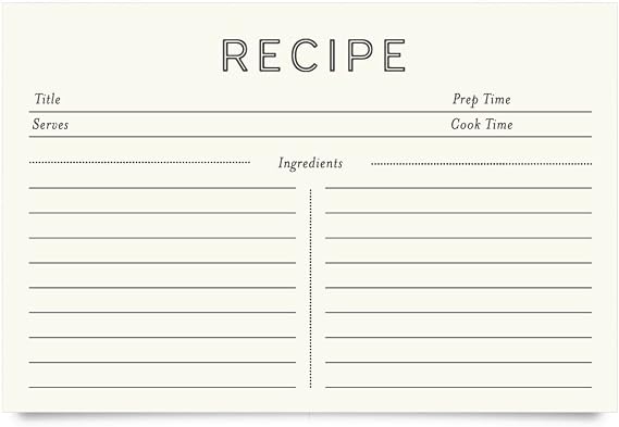 Jot & Mark Recipe Cards 4x6 Inches Blank Double Sided, 50 Count (Modern)