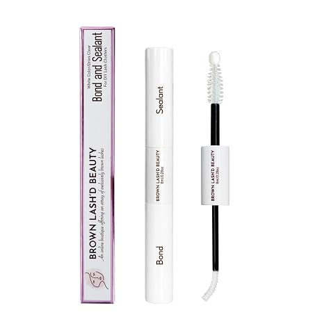 Brown Lash'd Beauty White Bond & Sealant for DIY Lash Clusters - Hypoallergenic, Long-Lasting Adhesive, Precision Applicator, Latex-Free
