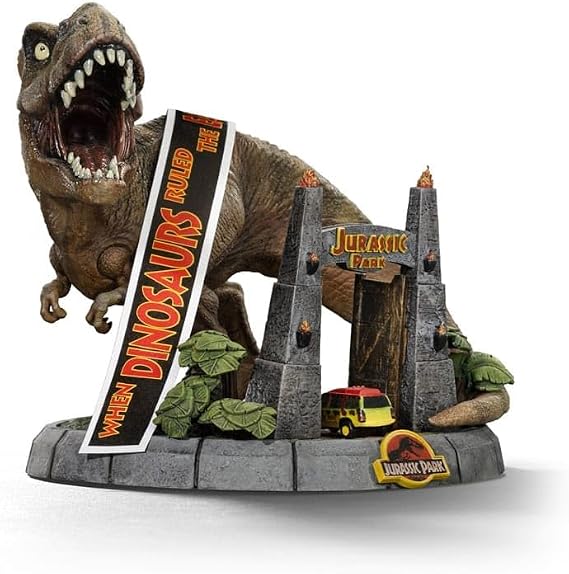 Iron Studios Collectible Statue Jurassic Park Minico T-Rex Illusion Deluxe 30th Anniversary PVC 15cm Figure 5.8 inches