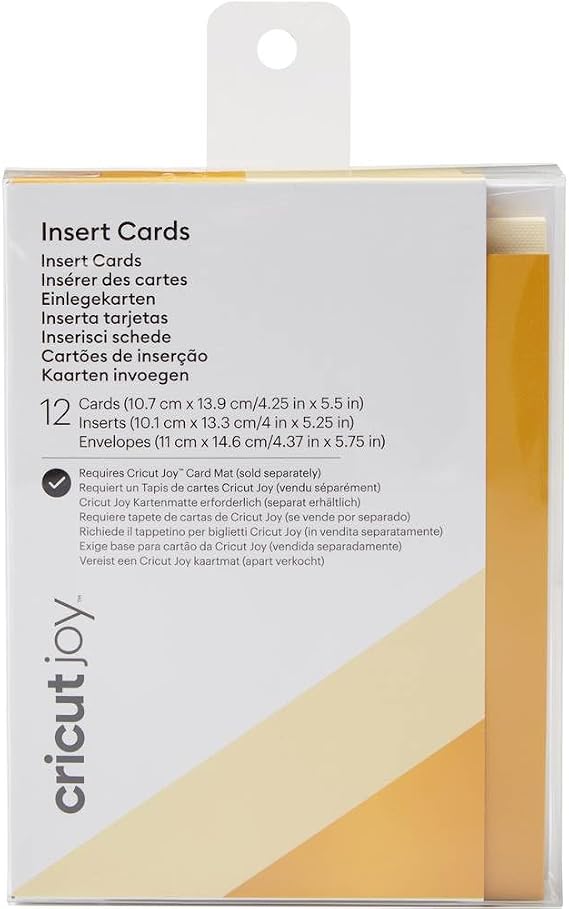Cricut Joy Insert Cards Cream, Gold, Holo