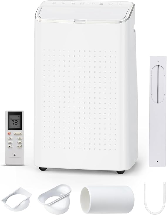 15000 BTUs Portable Air Conditioner with Cooling, Dehumidifier, Fan 3-in-1 Room Air Conditioner, 24 Hour Timer/Sleep Mode, Cools up to 850 Sq. Ft. for Home Garage Office