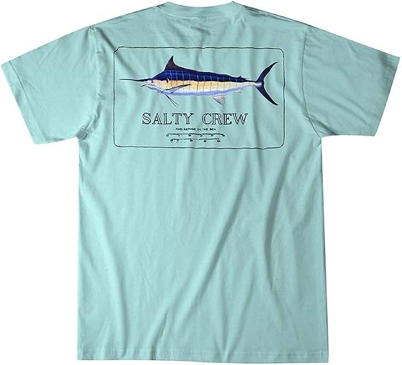 Salty Crew Blue Rogers SS Tee Seafoam XL - Men's Fashion Casual Short Sleeve T-Shirt Cotton - Regular Fit - Lifestyle Beach Apparel