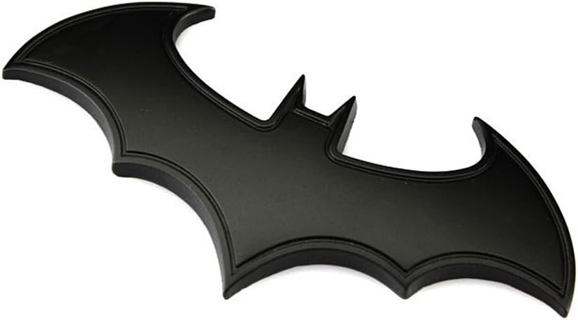 3D Badge Bat Batman Metal 3D Sticker for Car Cool Stylish Bat Emblem Decoration Black B