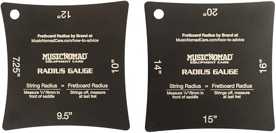 MusicNomad Guitar Fretboard & String Radius Gauge Tool Set, 2 pc. (MN603)