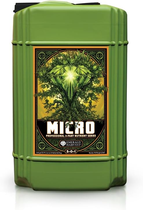 Emerald Harvest 723884 Micro 6 Gallon/22.7 Liter (1/Cs) fertilizers, 22.7 L, Natural