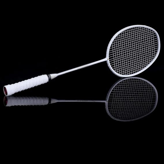 Graphite Single Badminton Racquet Professional Carbon Fiber Badminton Racket with Carrying Bag (Color : B, Size : One Size)