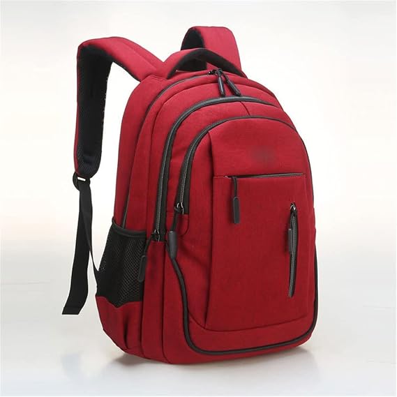 Large Capacity Backpack Men Laptop Backpacks 15.6 Oxford Black Solid High School Bags Teen College(Black)