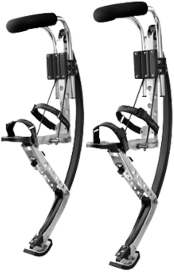 Skyrunner Adult Men Jumping Stilts Men Women Fitness Exercise (110~150 Ibs/50~70kg) Bouncing Shoes (Black)