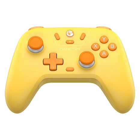 GameSir Nova Lite Wireless Controller – 2.4G & Bluetooth Gamepad for Windows PC iPhone Android Switch & Steam Deck – Hall Effect Triggers Turbo Function Rumble Vibration (Yellow)