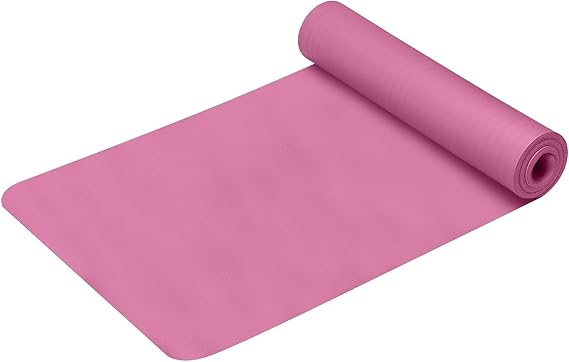 Yoga Mat 1/5 Inch Thick Anti-Tear Non Slip High Density Exercise Yoga Mat with Carrying Strap Hot Yoga Mat for Pilates, Stretching, Floor, Gym, Home Yoga, Workouts, Fitness