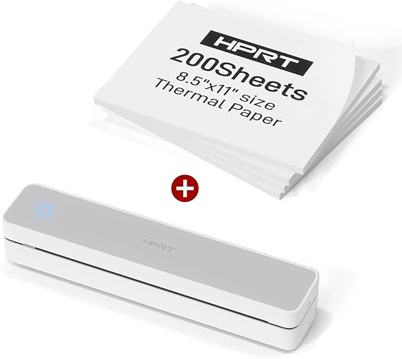HPRT Portable Printer Wireless& 200 Sheets Thermal Paper