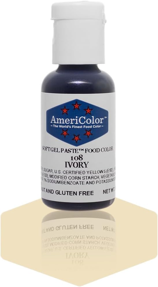Americolor Soft Gel Paste Food Color, .75-Ounce, Ivory
