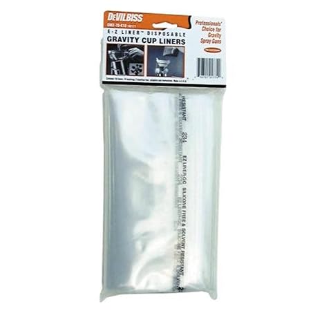 DeVilbiss DV190966 E-Z Liner Disposable Cup Liner Kit - 48 pc. plus Adapters