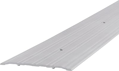 M-D Building Products 68627 Sturdy Aluminum Commercial Fluted Saddle Threshold, Mill Finish: Stylish Doorway Transition Draft Protection 36 in L X 14 in W X 6 in H