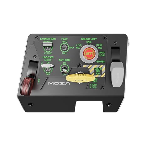 MOZA MLTP Take-Off Landing Panel Flight Simulator Controls for PC, Black