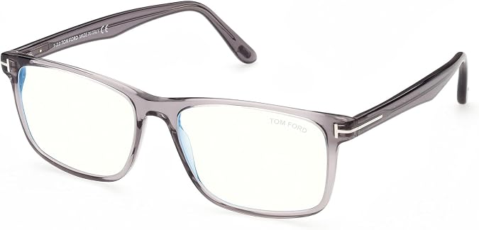 Tom Ford FT 5752-B BLUE BLOCK Transparent Grey/Blue Filter 55/16/145 men Eyewear Frame