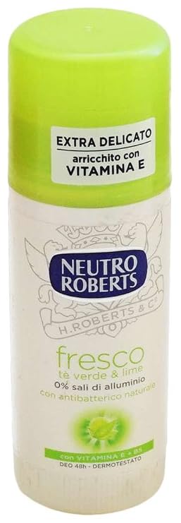 Neutro Roberts:"Fresco" Deodorant with Green Tea and Lime * 1.35 Fluid Ounces (40ml) Deo Stick * [ Italian Import ]
