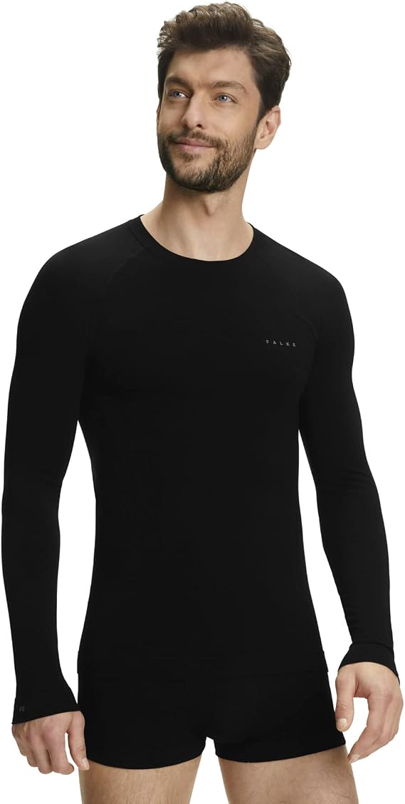 Men Standard Wool Tech Light Long Sleeve, Black (Black 3000), M