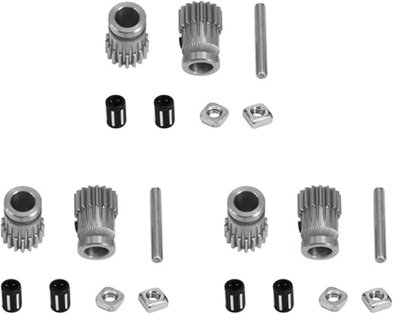 3X 3D Printer MK3 Drive Gear Extruder Dual Gears Kit Drive Gears Extrusion Wheel for Upgrade Prusa I3 MK2 MK2S