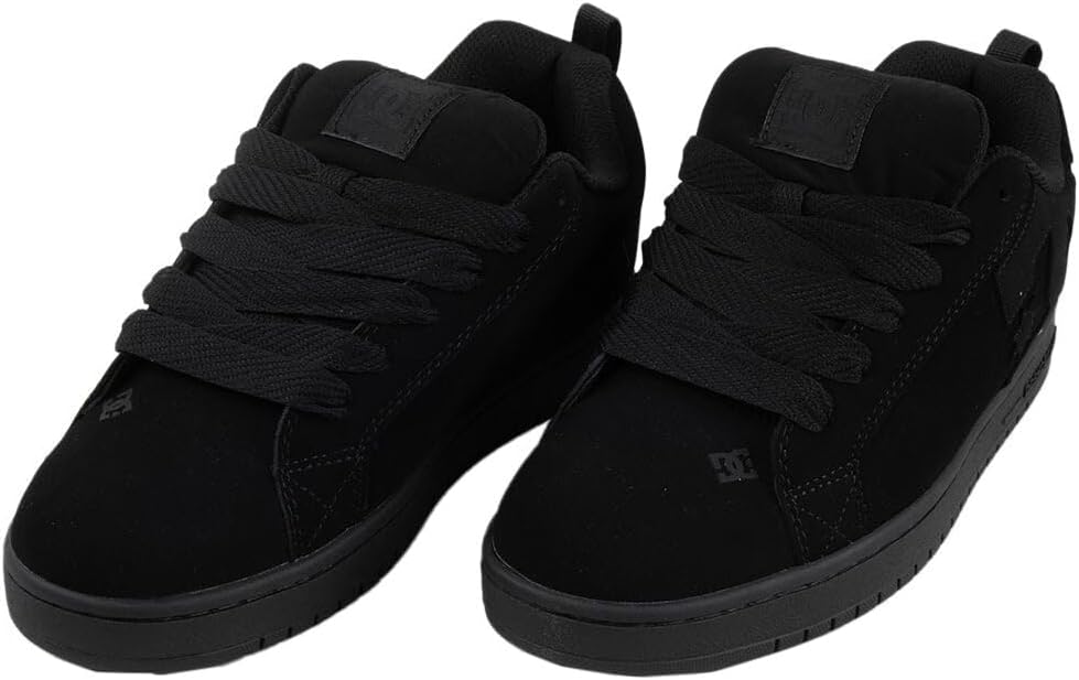 DC SHOES Court Graffik Mens Shoes, Black & Black, 10.5