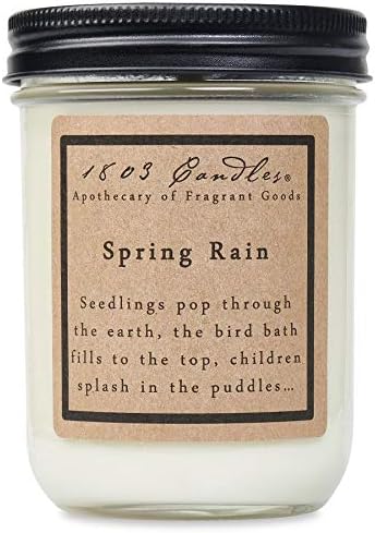 1803 Candles - 14 oz. Jar Soy Candles - (Spring Rain)