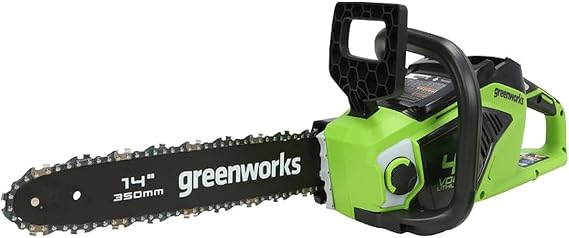 Greenworks 40V 14 in Cordless Compact Electric Chainsaw, Tool Only
