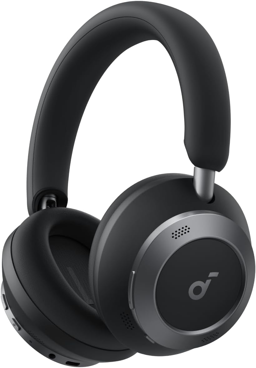 soundcore by anchor space one pro wireless headphones adaptive active noise canceling 6 micros foldable comfortable 60h battery lossless fast charging hi-res wireless audio ldac