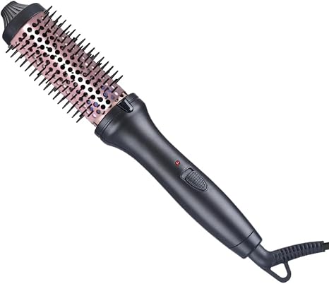 3-in-1 negative ion hot hair brush 38 mm thermal brush double tension heated round brush with 200°C volume hot brush curling brush ceramic tourmaline travel brush