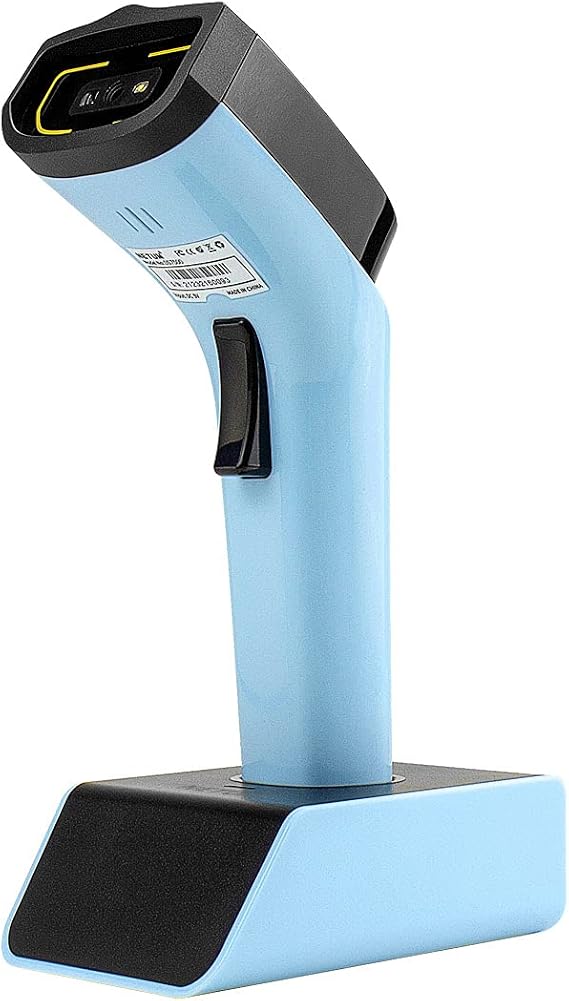 NETUM Wireless 1D&2D Bluetooth Barcode Scanner with Stand, DS7500-Blue