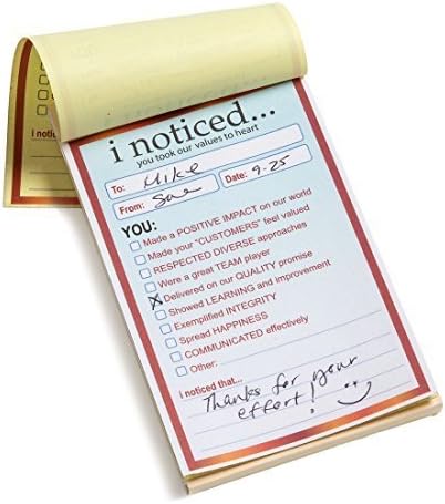 Trainers Warehouse I Noticed Pads - Appreciation Notes in Duplicate