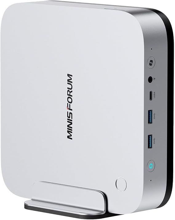 MINISFORUM AI X1 Pro-370 Mini PC AMD Ryzen AI 9 HX 370 Barebone Without RAM/SSD/OS Desktop Computer, HDMI|DP|2xUSB4 Output, 2xRJ45 Port, WiFi7, BT5.4, AMD Radeon 890M Graphics, Copilot Support AI PC