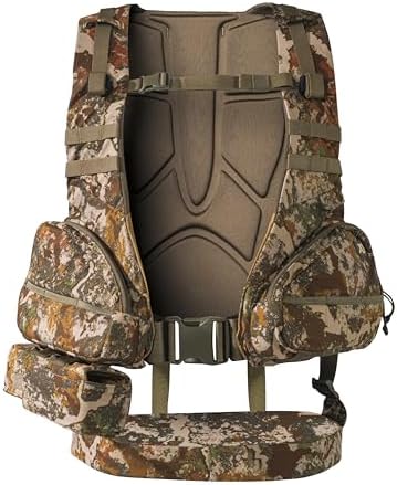 First Lite Treeline Turkey Vest - Hunting Vest with Game Pouch, Adjustable Seat & MOLLE System for Tactical Storage