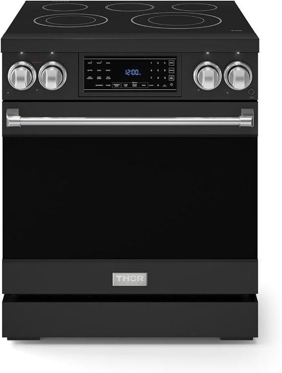 Gordon Ramsay by THOR Kitchen 30 Inch Professional Electric Range with Tilt Panel Touch Control in Black/Stainless Steel