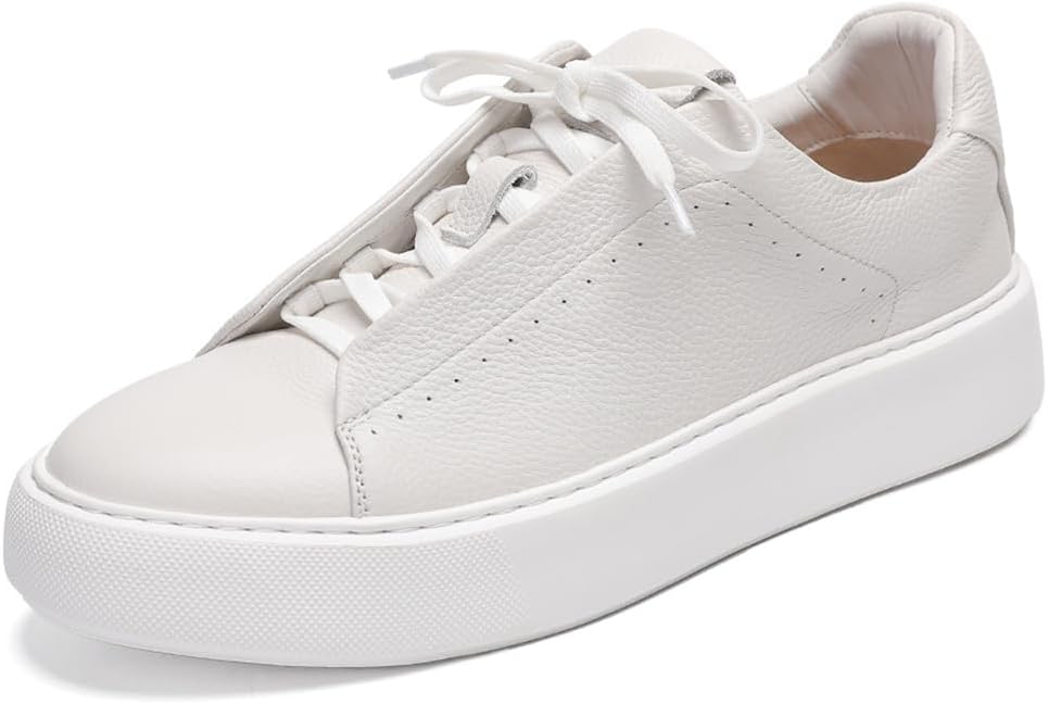 Sneakers for Men - Genuine Leather Slip On Walking Shoes