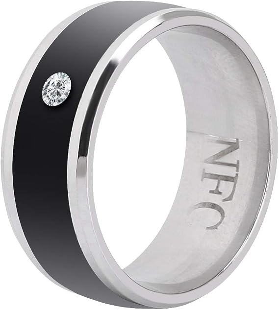 Wendry Smart Ring, No and Depth Universal Wear Smart Ring, Magic Device Universal Ring for Mobile Phone, NFC Smart Rings(size9)