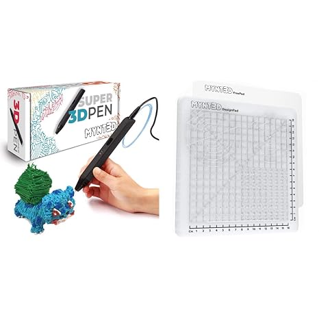 MYNT3D Super 3D Pen and Mat Kit Ai Draw in 3D Using ABS and PLA Filaments