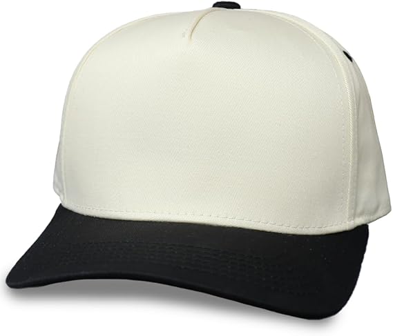 Two-Tone Blank Snapback Hat - Classic Blank Trucker Hat for Men & Women