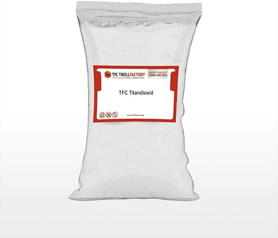 TFC Titandioxid I Titanweiß I Oxidweiß I Weißpigmente zum Einfärben von Farben Kunststoffen Beton Estrich Putz Epoxidharz I 2 kg