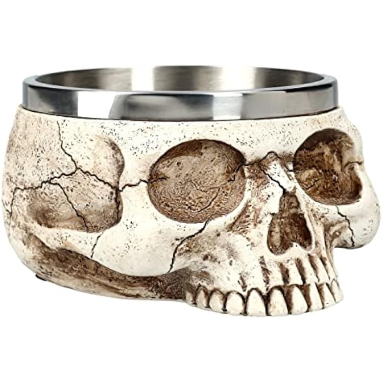 Pacific Giftware Skull Smugdge Bowl, 5.5-inch Length, Resin