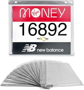 Race Bib Medal Display Sheets 20 Pack - Vinyl Sheet Protector - Vinyl Bib Pouches - Race Bib Covers - Running Bib Portfolio - Run Bib Holder - Running Bibs Sheets - Bib Vinyl - by Vorlich