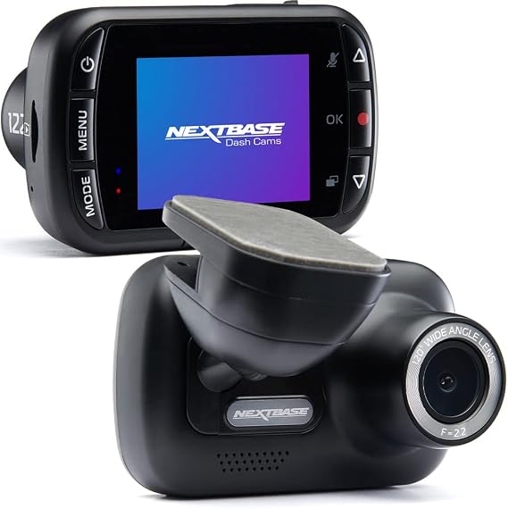 Nextbase 122 Dash Cam Full 720p/30fps HD Recording In Car DVR Camera- 120° 5 lane Wide Viewing Angle- Polarising Filter Compatible- Intelligent Parking Mode- G-Sensor- dashcam